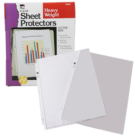 Charles Leonard Sheet Protectors, Heavy Weight, Letter Size, Clear, PK100 48341